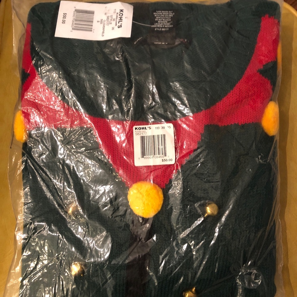 NWT Christmas sweater Kohl’s